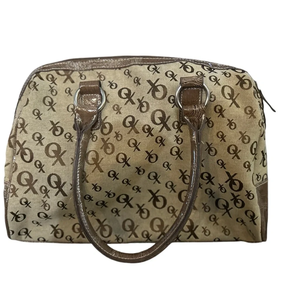 XOXO‎ Women's Satchel Handbag Dark Cognac with Heart Charm